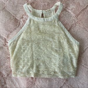 Lace Halter Crop Top